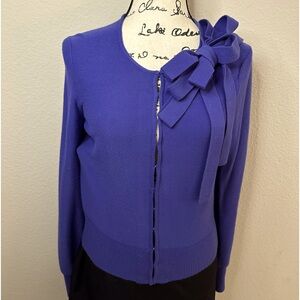 Tracy Reese Purple Cardigan w/ Bow